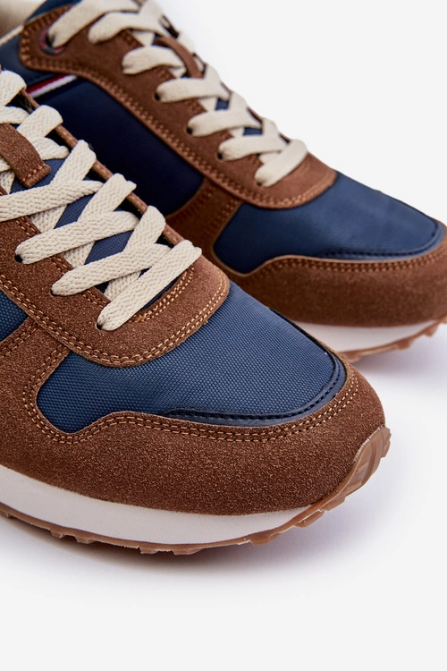 Męskie Sneakersy Buty Sportowe Lee Cooper LCW-24-03-2334 Brązowe