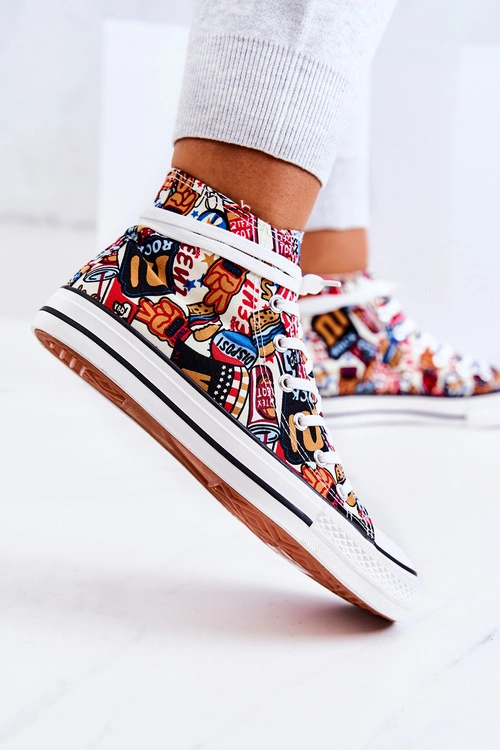 Wysokie Trampki Logowane Multikolor Nollie