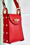 Mała Damska Torebka Z Ozdobą Czerwona Ellies