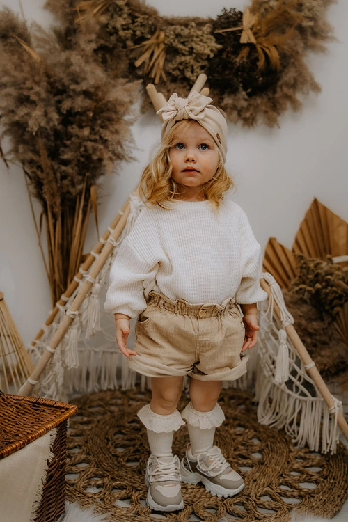 Dziecięce Sportowe Buty Sneakersy Beżowe Rommie