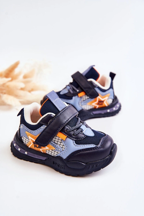 Dziecięce Lekkie Buty Sportowe Granatowe Mobby