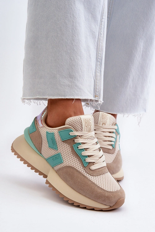 Sneakersy Damskie Big Star NN274973 Beżowe