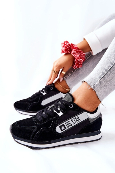 Skórzane Sportowe Buty Big Star II274271 Czarne