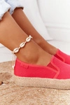 Espadryle Na Plecionej Platformie Big Star FF274149 Czerwone