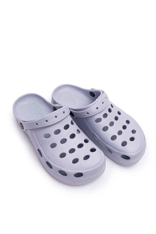 Męskie Klapki Sandały Do Ogrodu Jasno Szare