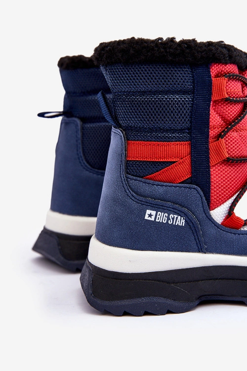 Dziecięce Śniegowce Ocieplane Na Suwak Granatowe Big Star MM374194