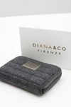 Mały Ciemnoszary Damski Portfel DIANA&CO