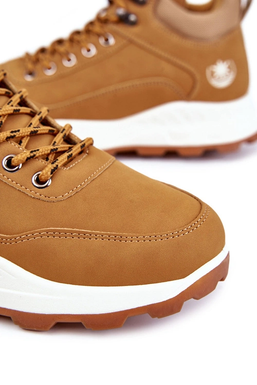 Męskie Ocieplane Buty Trekkingowe Trapery Camel Otto