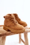 Dziecięce Ocieplane Botki Trapery Camel Cheddy