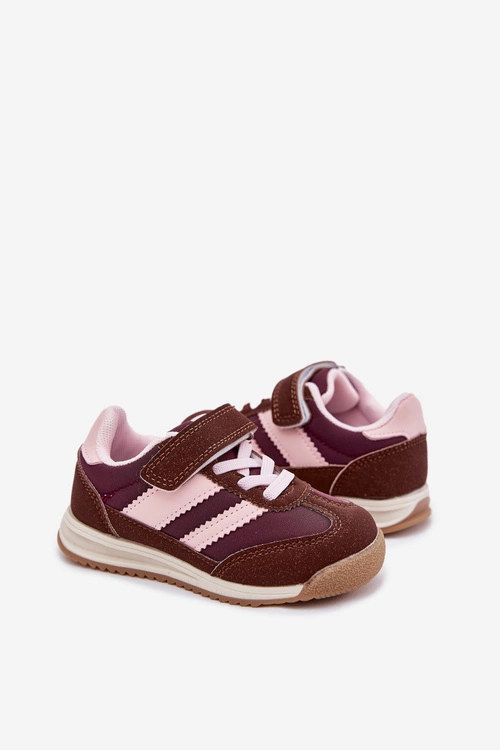 Dziecięce Sneakersy Buty Sportowe Na Rzep Brązowe Viona