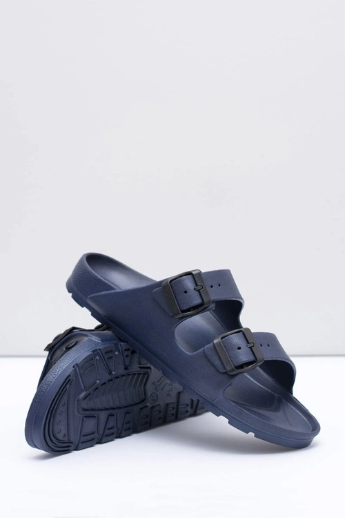 Męskie Granatowe Ogrodowe Lekkie Klapki