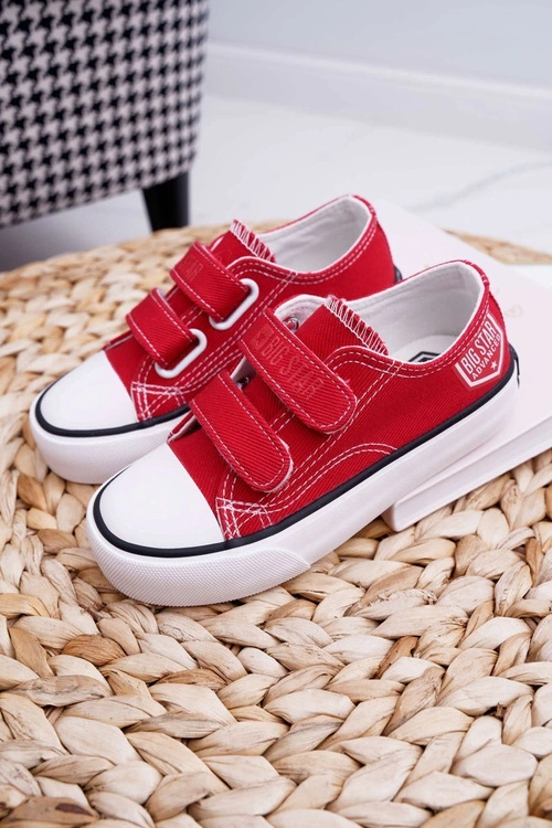 Dziecięce Trampki Na Rzepy Big Star FF374063 Czerwone