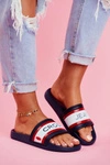Klapki Damskie Cross Jeans Granatowe FF2R4160C