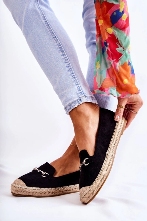 Klasyczne Wsuwane Damskie Espadryle Czarne Oresa