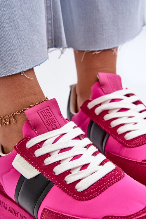Sneakersy Damskie Na Platformie Big Star NN274500 Memory Foam System Fuksja