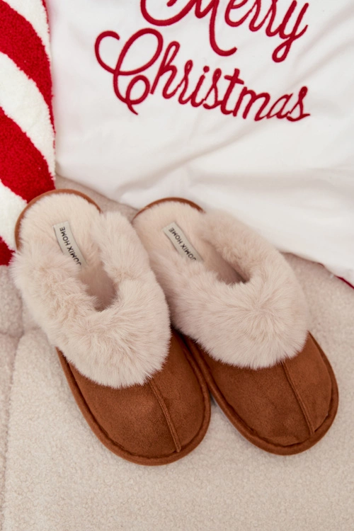 Kapcie Damskie Z Futerkiem Camel Delissa