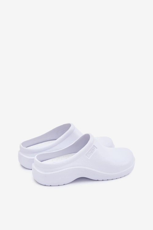 Piankowe Klapki Chodaki Męskie Białe Sorvian