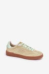 Zamszowe Buty Sportowe Sneakersy Damskie D.Franklin DFSH387005 Limonkowe