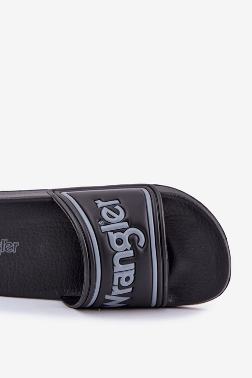 Klapki Męskie WRANGLER AVERELL SLIDER MEN LOW 20251042.25Y Czarne