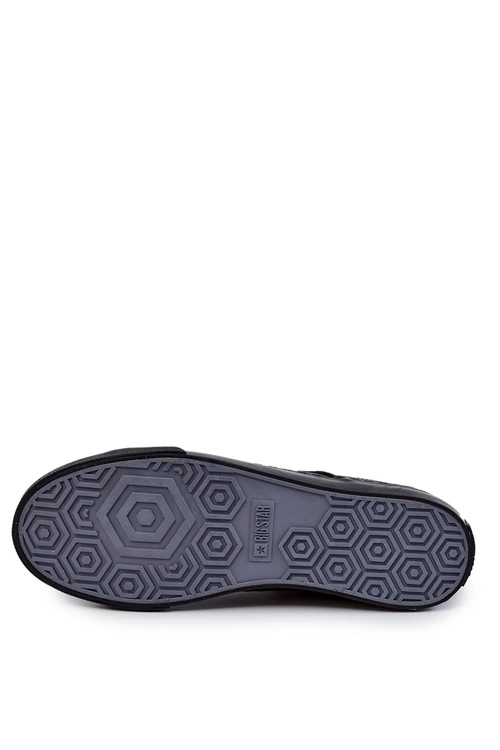 Skórzane Męskie Tenisówki Big Star JJ174108 Czarne