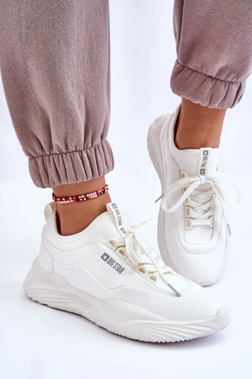 Damskie Sneakersy Memory Foam System Big Star LL274417 Białe