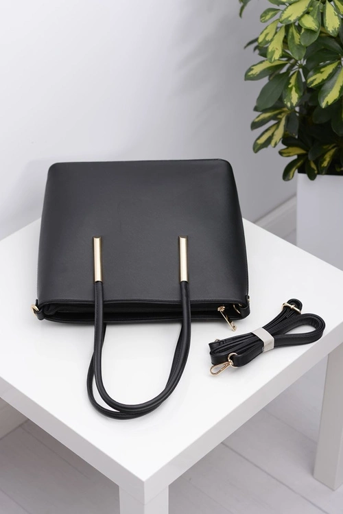 Damska Duża Czarna Klasyczna Torebka