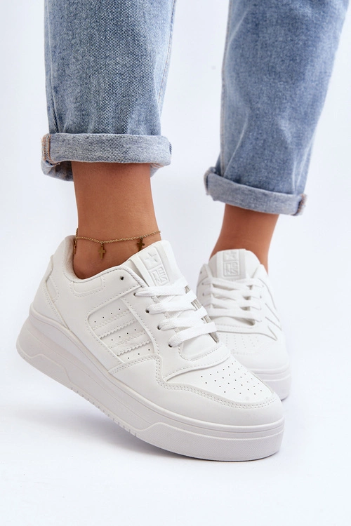 Buty Sportowe Sneakersy Damskie Białe Frutesa