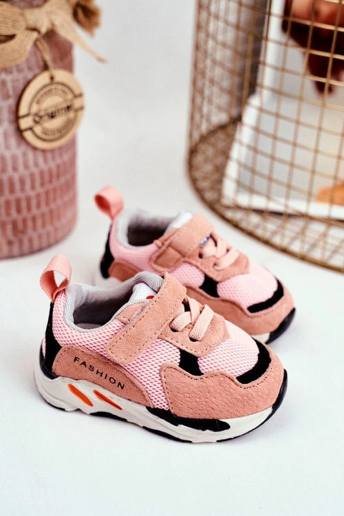 Sportowe Buty Dziecięce na Rzep Różowe Yetto