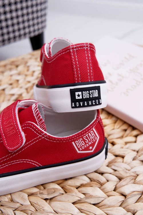 Dziecięce Trampki Na Rzepy Big Star FF374063 Czerwone