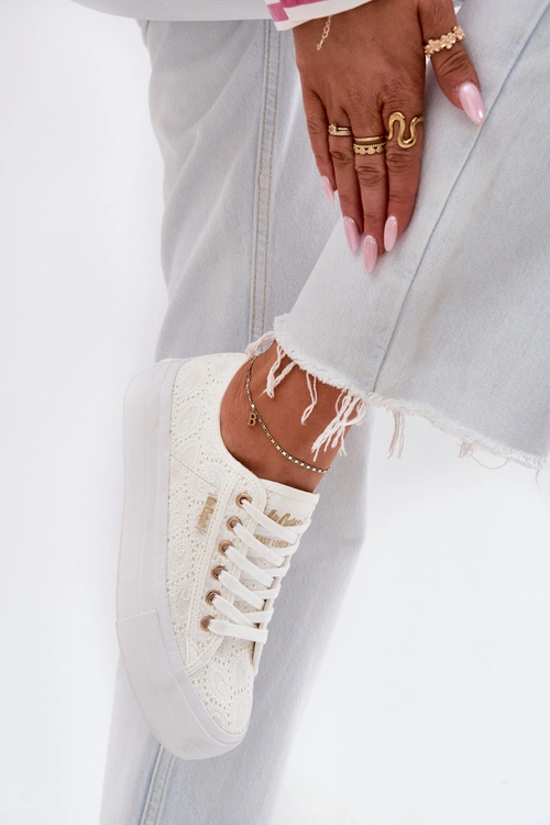 Trampki Damskie Z Koronką Lee Cooper LCW-25-31-3438L Białe