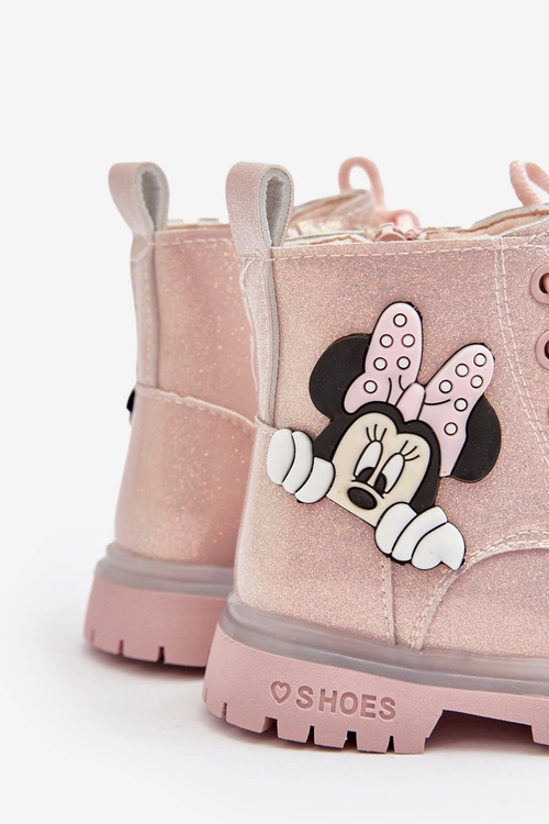 Dziecięce Botki Ocieplane Myszka Minnie Różowe Tarmi