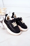 Dziecięce Sportowe Buty Sneakersy Czarne Runner