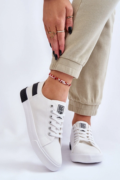 Damskie Niskie Trampki Big Star LL274039 Białe