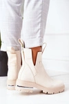 Ocieplane Botki Sztyblety Beżowe Rock It