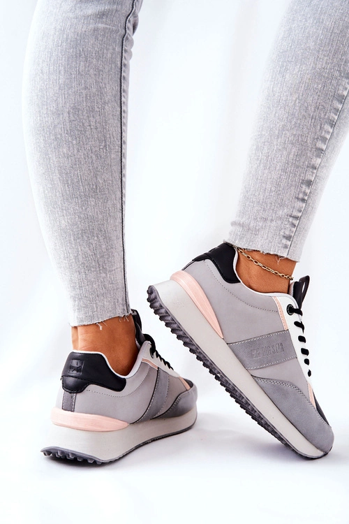 Sportowe Buty Memory Foam Big Star II274398 Szaro-Czarne