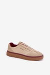Skórzane Damskie Sneakersy Daniel Lopez Just Dare SS2D4007 Beżowe