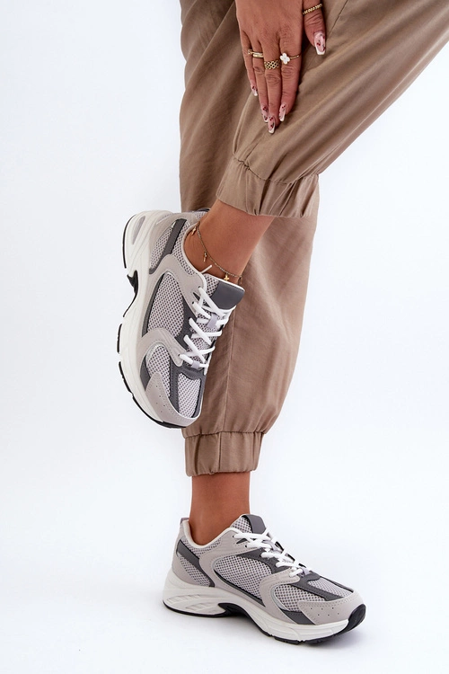 Buty Sportowe Sneakersy Damskie Szare Kildia