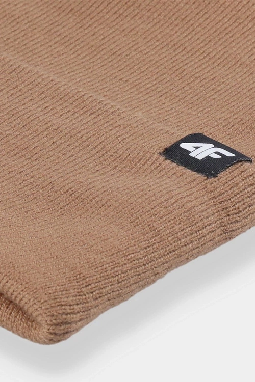 Dwuwarstwowa Czapka 4F Zimowa Męska 4FAW23ACAPM316-81S Brązowa