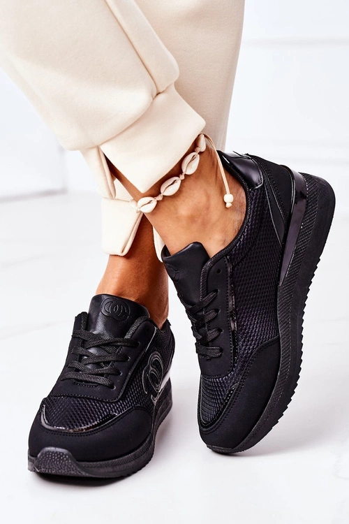 Damskie Sportowe Buty Sneakersy Czarne Under Control