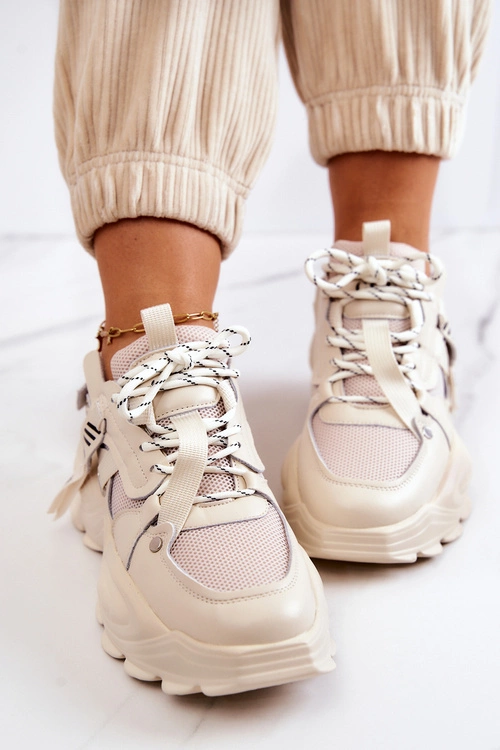 Buty Sportowe Sneakersy GOE JJ2N4082 Beżowe