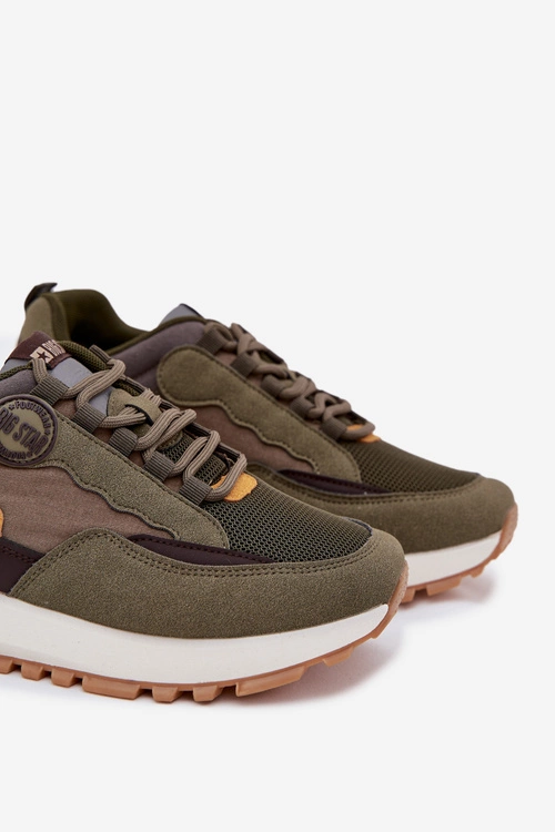 Buty Sportowe Sneakersy Męskie Big Star RR174280 HI-POLY SYSTEM Ciemnozielone