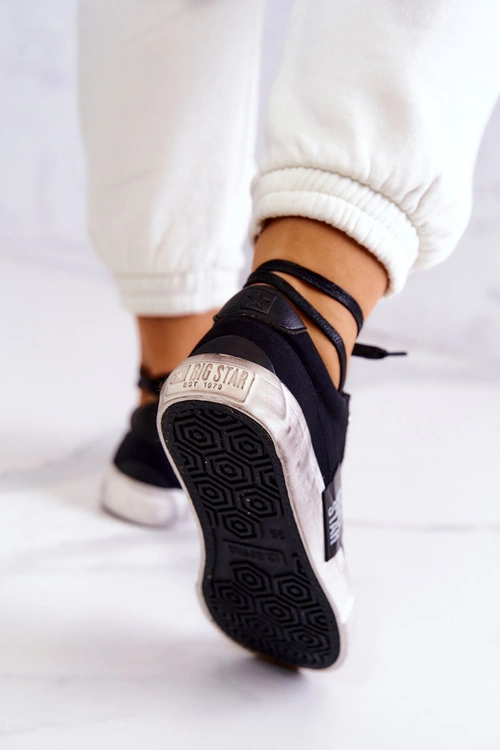 Damskie Tenisówki Trampki BIG STAR JJ274354 Czarno-Białe