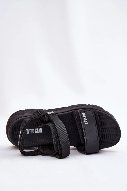 Sportowe Sandały Damskie Na Platformie Big Star RR274A077 Czarne