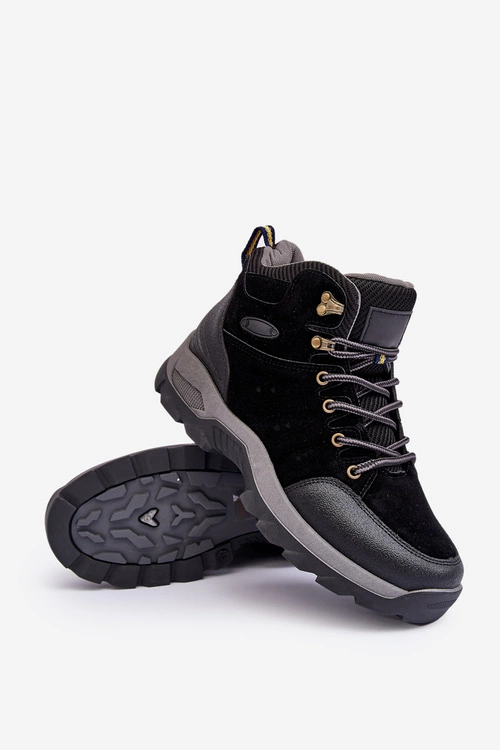 Buty Trekkingowe Trapery Męskie Czarne Fontanoe