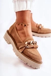 Damskie Półbuty Zamszowe Laura Messi 2523 Camel