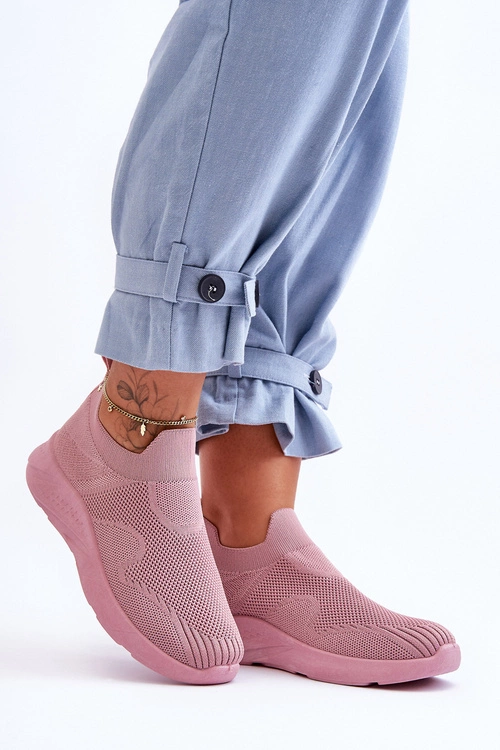 Damskie Wsuwane Buty Sportowe Różowe Claris