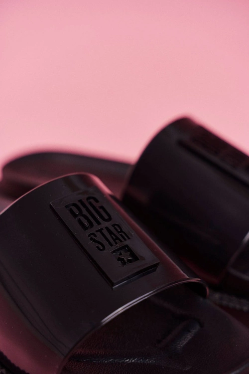 Klapki Damskie Big Star na Platformie Czarne FF274813