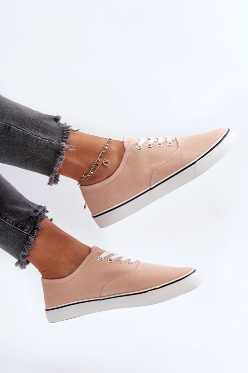 Tenisówki Trampki Damskie Klasyczne Różowe Olvali