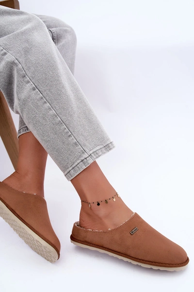 Obuwie Domowe Kapcie Damskie Inblu CS000034 Camel