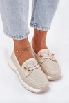 Półbuty Ze Skóry Naturalnej Na Platformie Artiker 56C2102 Beżowe